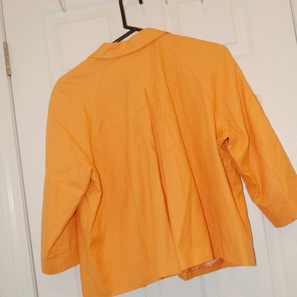 COLDWATER CREEK Light Orange Jacket 3/4 Sleeves Hook Closures SizeXLP - Picture 3 of 11